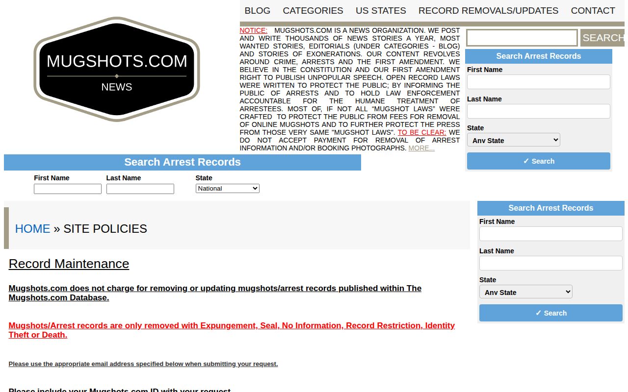 Mugshots.com publisher record-maintenance policy capture for Champaign County context