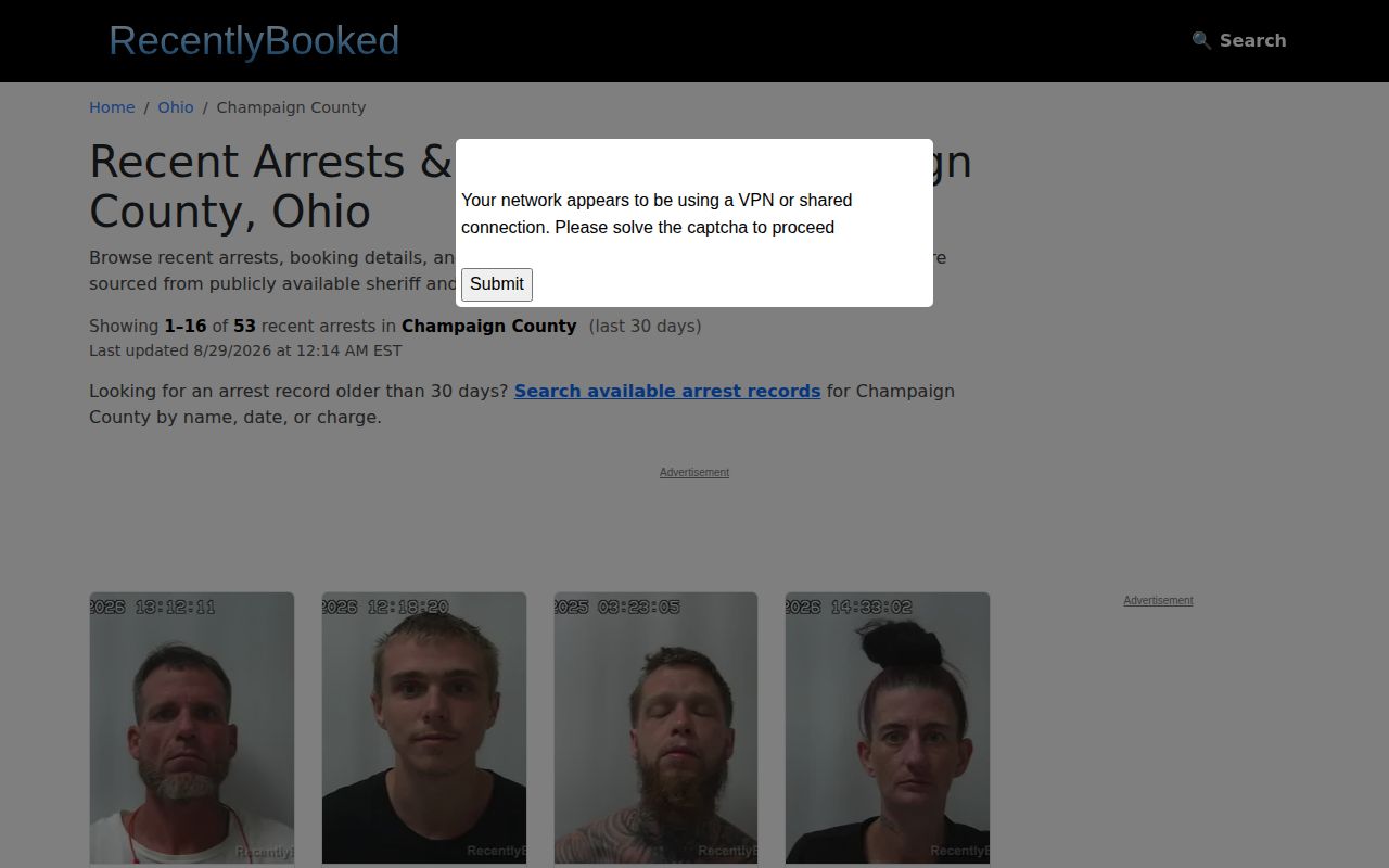 Champaign County unofficial RecentlyBooked local section capture